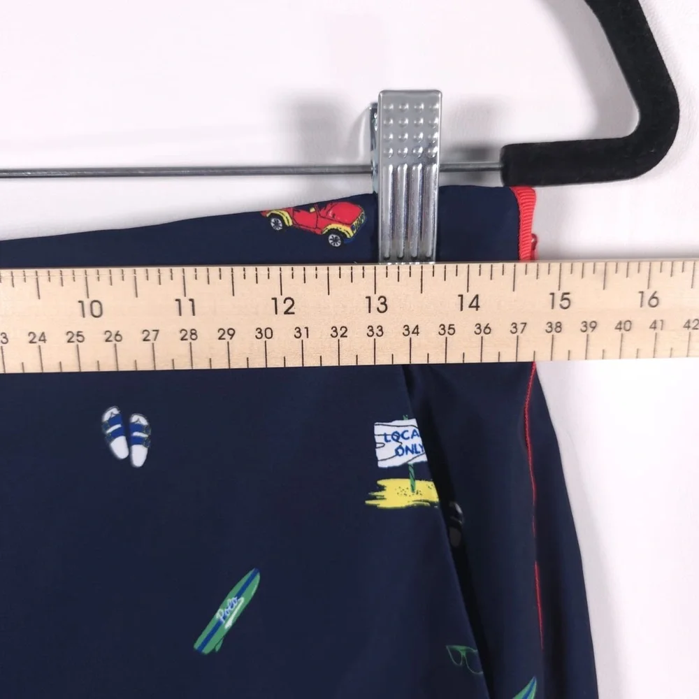 POLO RALPH LAUREN Navy BEACH-PRINT Golf‎ Tennis SKORT Size 2